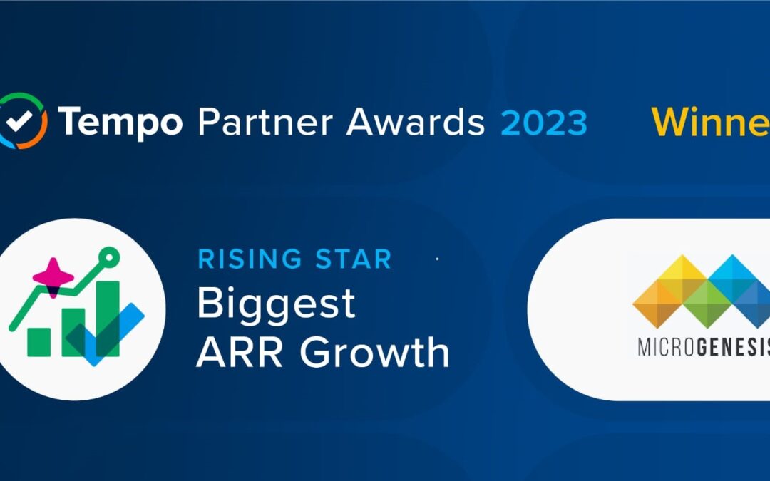 MicroGenesis TechSoft wins Fastest Growing Partner Award at 2023 Tempo Partner Awards. 