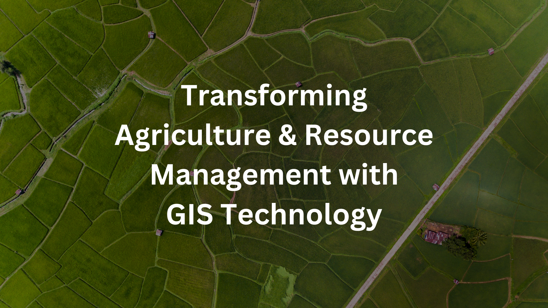 Role of GIS in Agriculture and Natural Resource Management