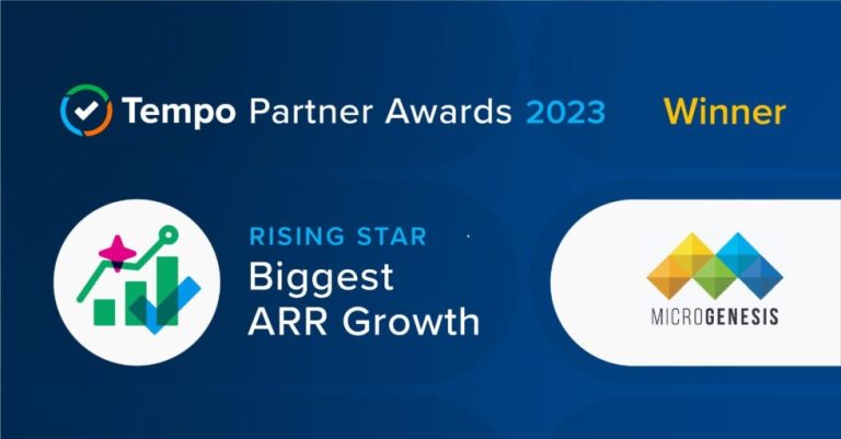 Fastest Growing Partner Award at 2023 Tempo Partner Awards