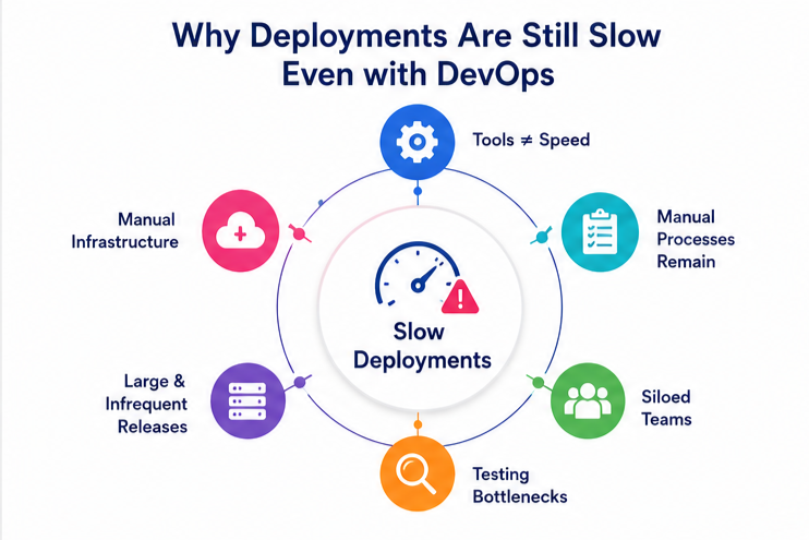 DevOps Deployment Speed challenges caused by bottlenecks and manual processes